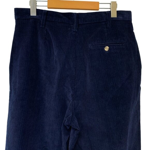 Northern Reflections Corduroy Pants Womens 16 Navy Blue Pleated High Rise NEW - Picture 4 of 7
